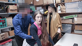 Teen and granny caught stealing at the mall by perv police officer for a steamy encounter